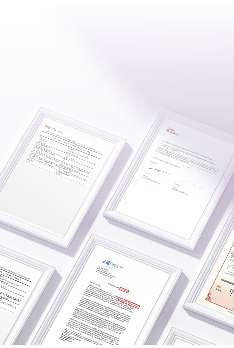 GloryCare international certifications and patents